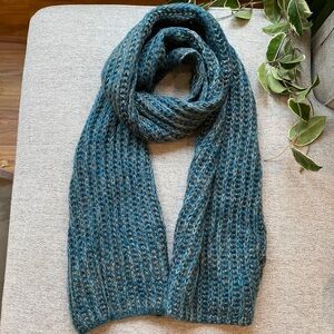 Super soft knitted Blue / Grey Scarf
